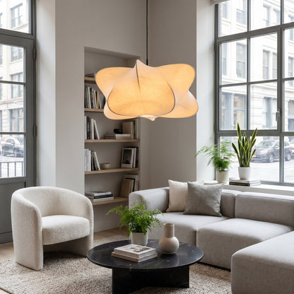 Silk Cloud Pendant Light Wabi-Sabi - Organic Hanging Lamp