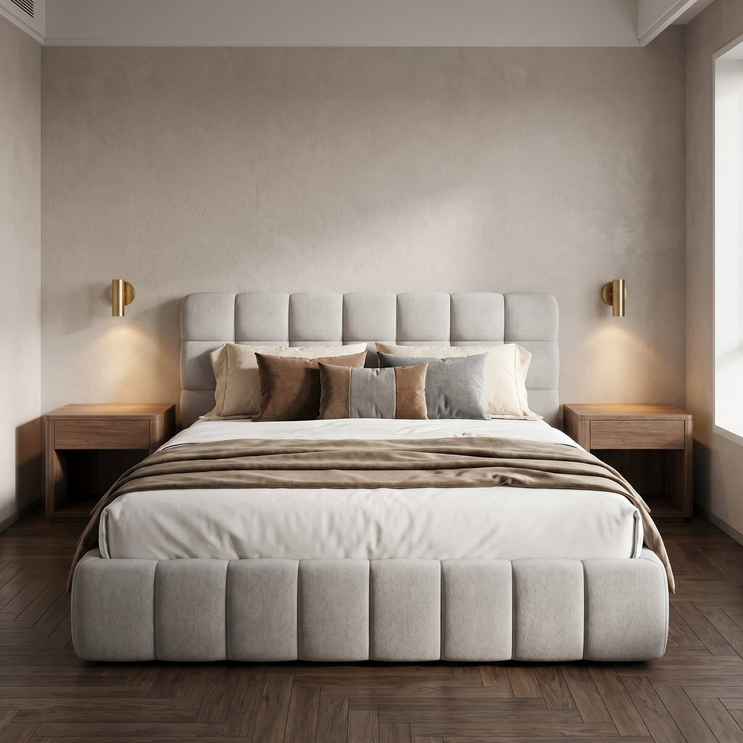 Lit Nuage Blanc Crème – Veloura