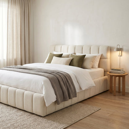 Lit Nuage Blanc Crème – Veloura