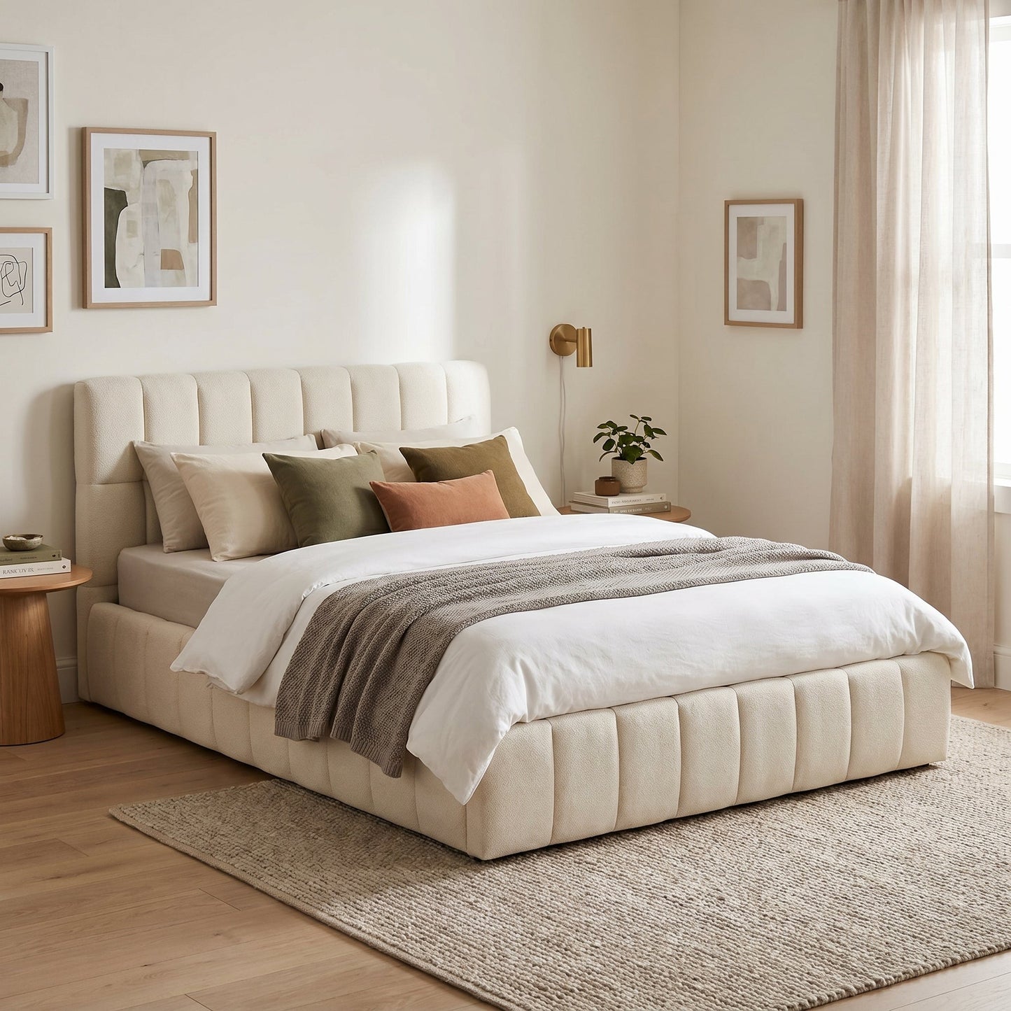 Lit Nuage Blanc Crème – Veloura