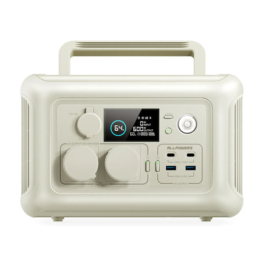 ALLPOWERS R600 – tragbare Powerstation 299Wh LiFePO4, 600W AC-Ausgang