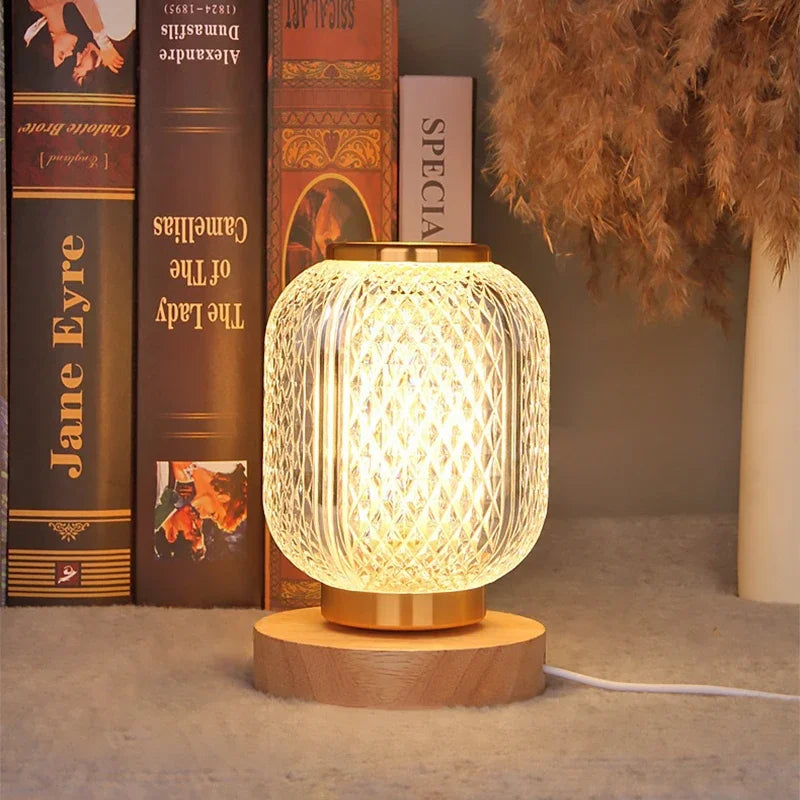 Lampe de chevet Luxe en cristal fil & Batterie