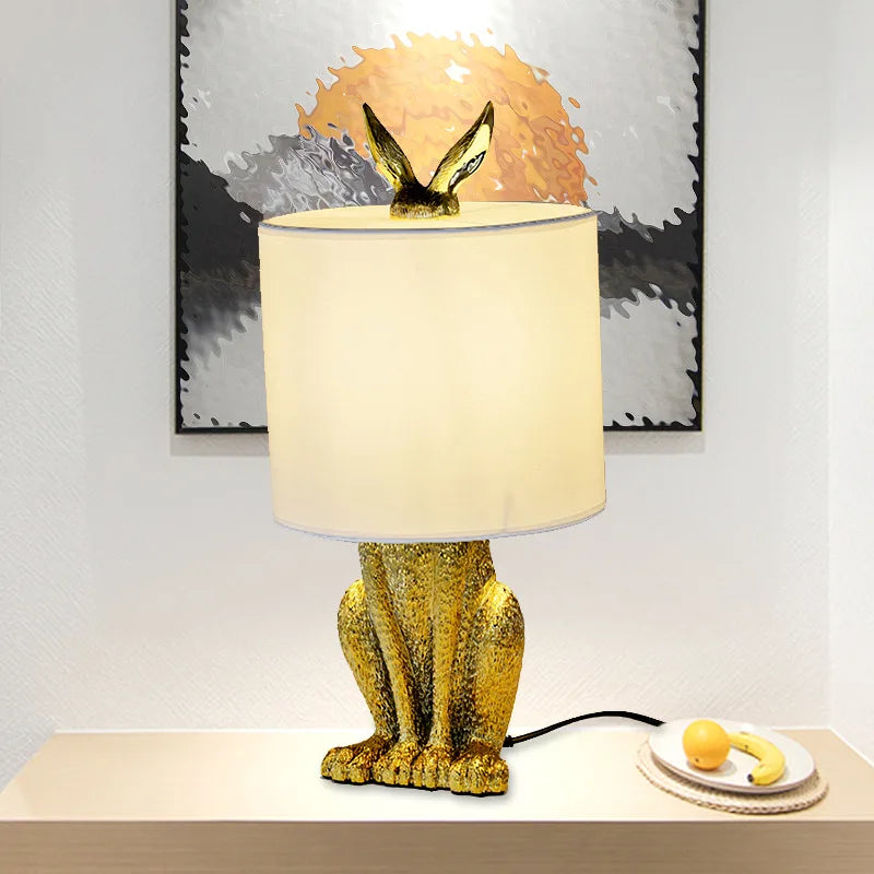 Lampe de chevet design Lapin Dorée