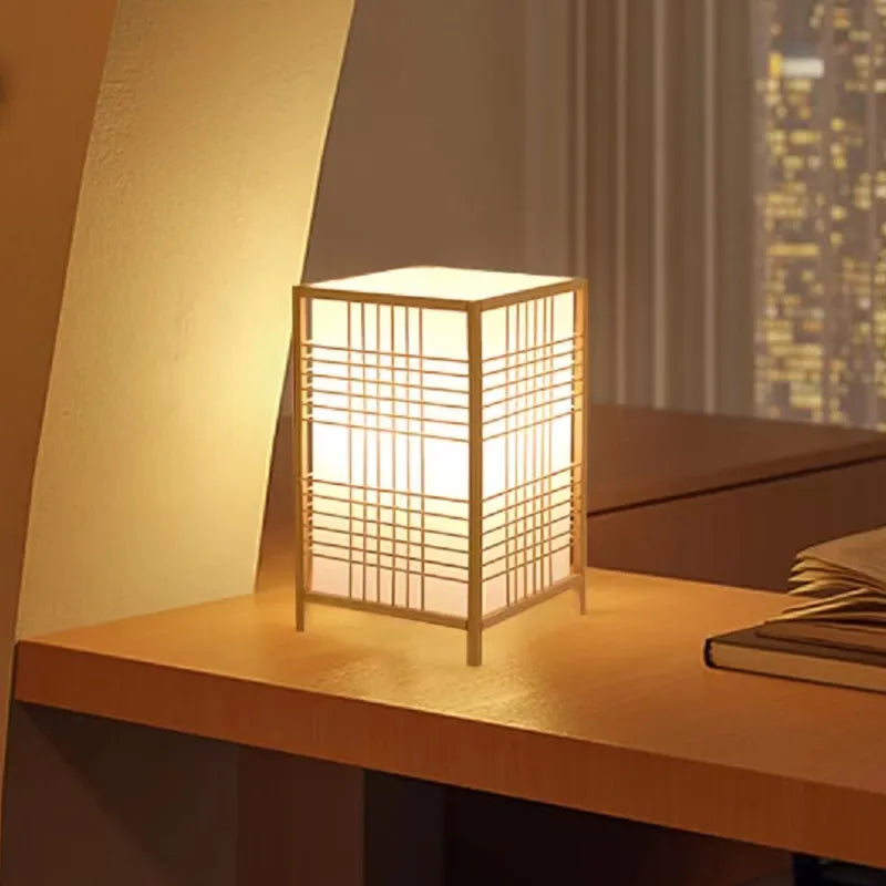 Lampe de chevet Japonaise Carré
