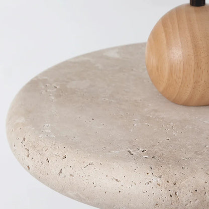Suspension Circulaire en Pierre et Bois - Travédis