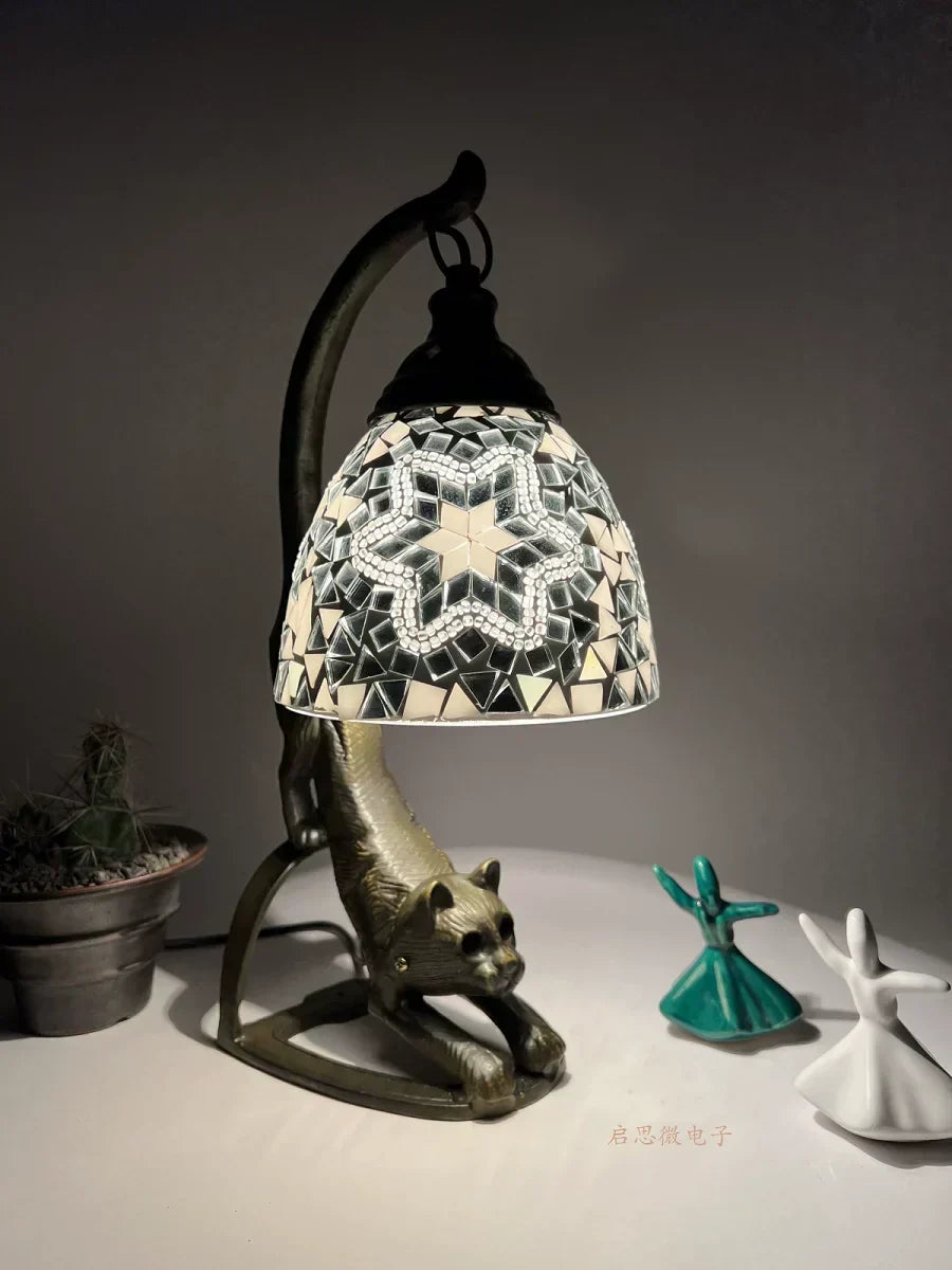 Lampe de chevet en mosaïque créatif