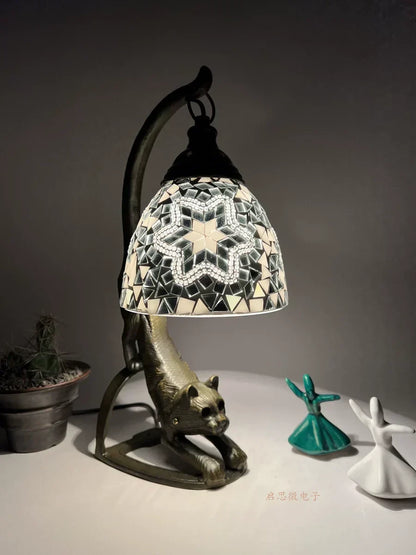 Lampe de chevet en mosaïque créatif