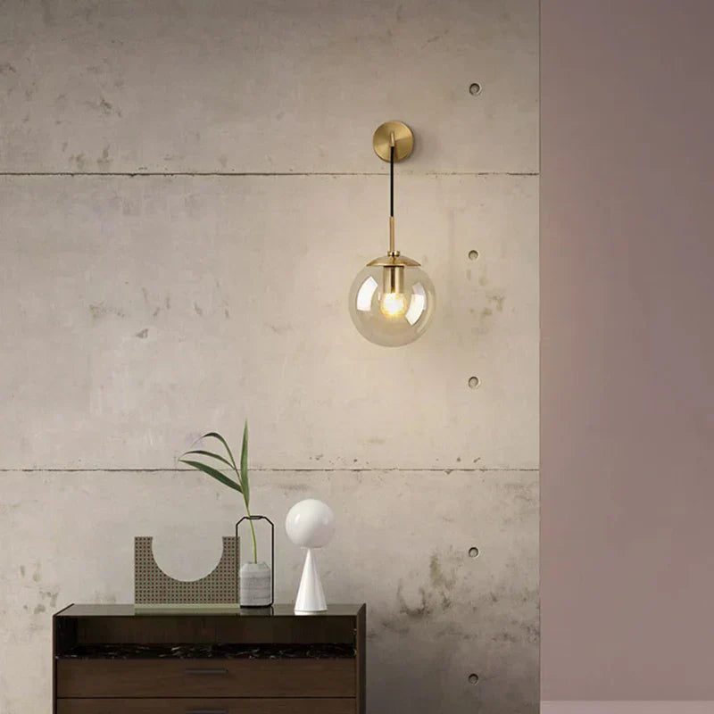 applique murale Suspendue en boule de Verre