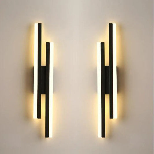 Applique murale de chambre à LED, appliques murales, tuyau en cuivre, abat-jour en acrylique, éclairage intérieur pour salon, couloir, luminaire