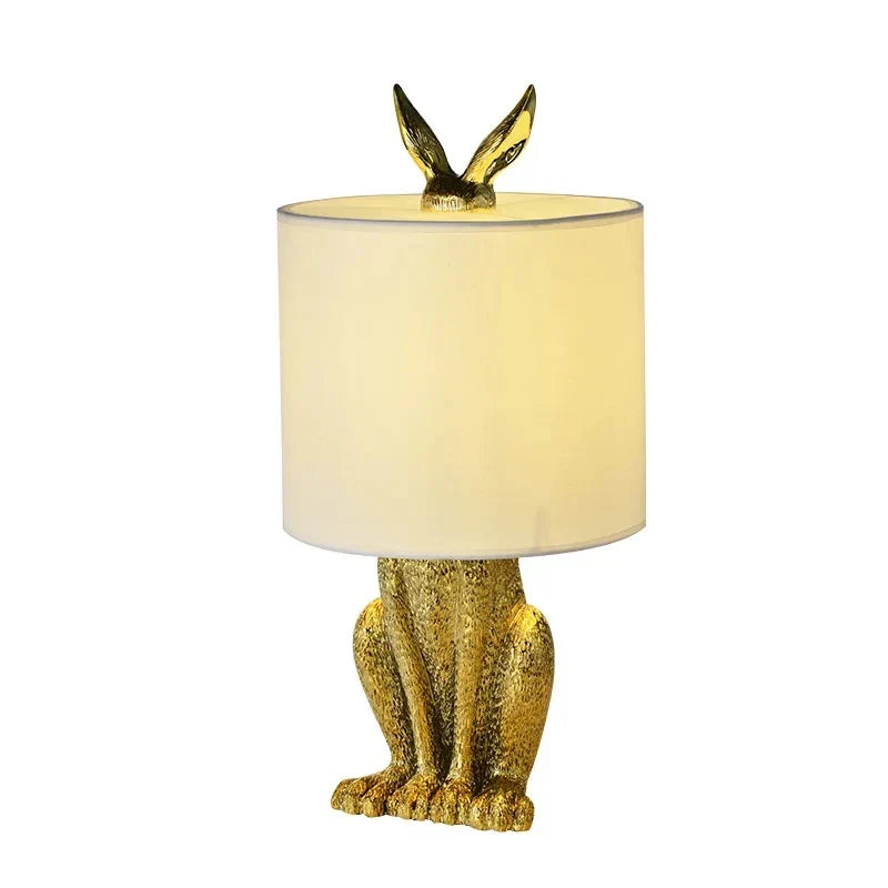 Lampe de chevet design Lapin Dorée