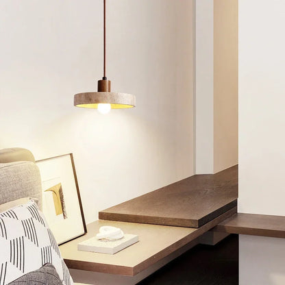 Suspension en bois & Travertin – Travéhalo