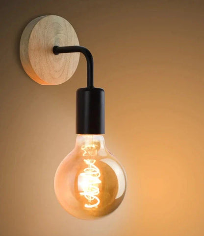 Lampe de chevet Murale Bois Noir / Blanc