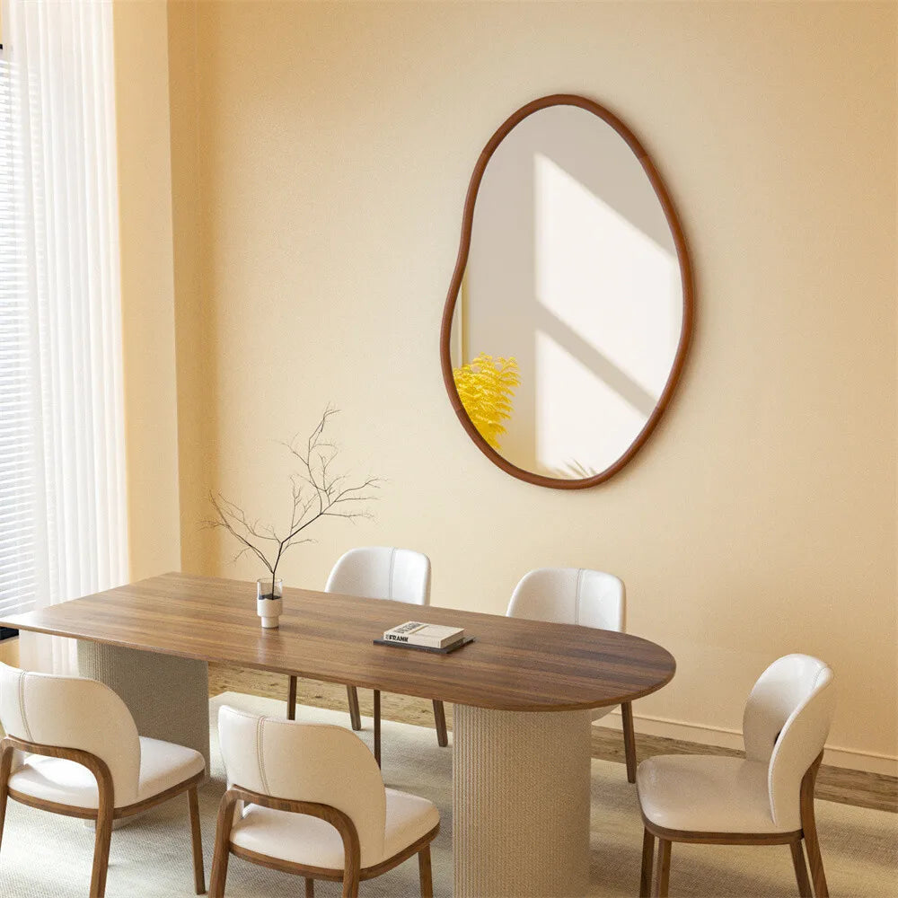 Miroir mural organique en bois de hêtre – Alvera