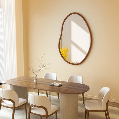Miroir mural organique en bois de hêtre – Alvera