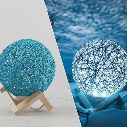 Lampe de chevet en rotin
