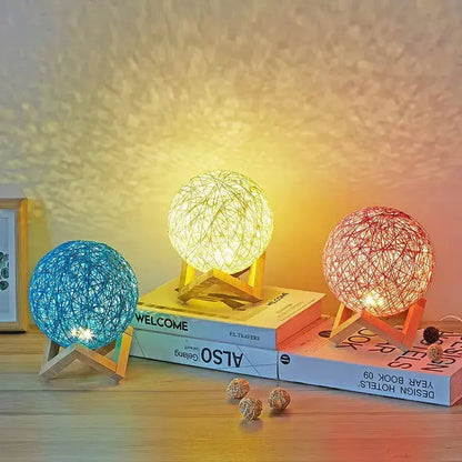 Lampe de chevet en rotin