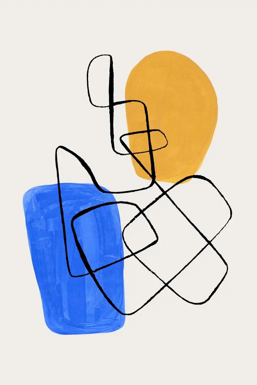 Gold Beige Abstract Art Painting - Modern Canvas Print