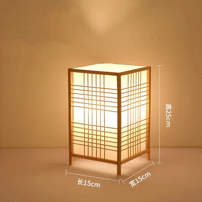 Lampe de Chevet Japonaise en Bois