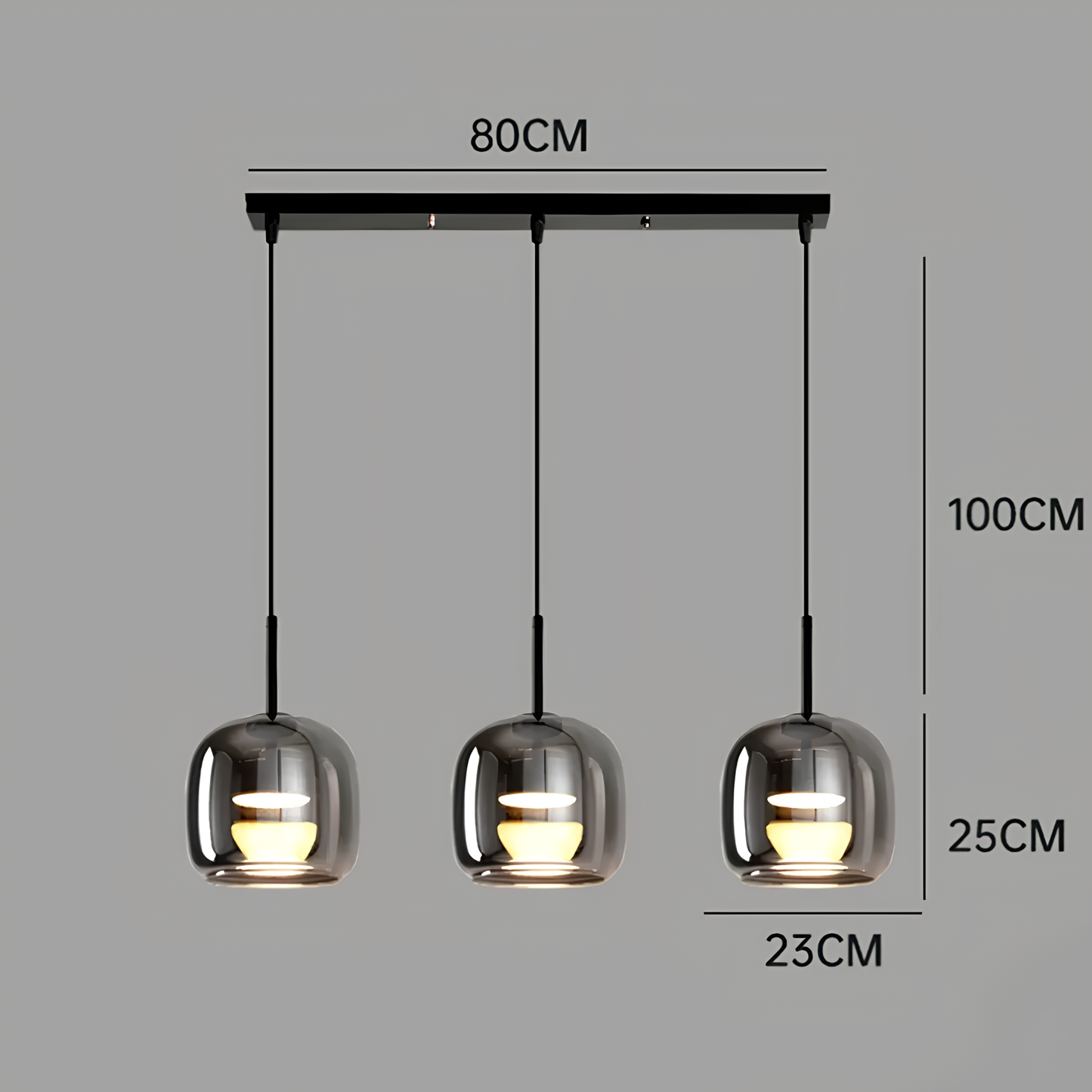 Suspension en Verre Fumé – Fumora