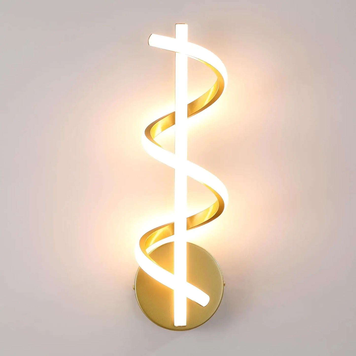21/14/15W LED Wall Lights Modern Spiral Design Warm White Light Wall Sconce Lamp for Living Room Bedroom Hallway Stairs Indoor