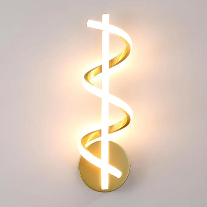 21/14/15W LED Wall Lights Modern Spiral Design Warm White Light Wall Sconce Lamp for Living Room Bedroom Hallway Stairs Indoor