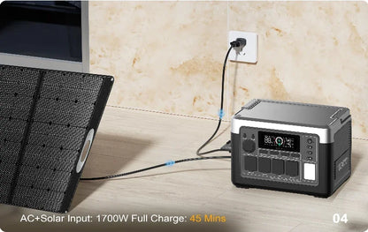 OUKITEL P1000 PLUS Tragbare Powerstation 1800W Solargenerator 1024Wh LiFePO4-Akku Notstromversorgung für Zuhause, Camping und unterwegs