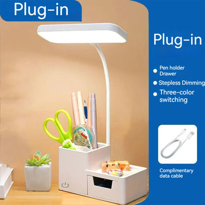 Touch LED Desk Lamp 3 Levels Dimmable Night Light USB Rechargeable Eye Protection Foldable Table Lamp Bedroom Bedside Reading