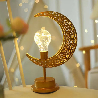 Lampe de chevet forme Lune et étoile