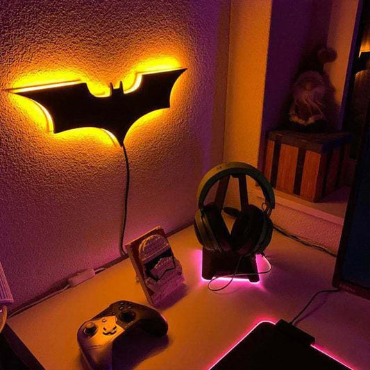 Batman Design Wall-Mounted Bedside Lamp with Remote Control