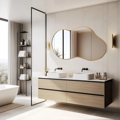 Miroir organique asymétrique en métal – Aurelia