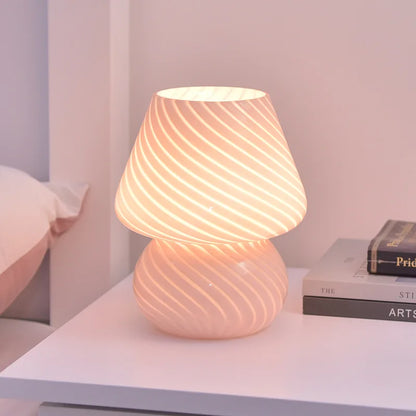 Lampe de chevet design en verre translucide