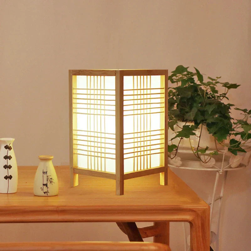Lampe de chevet Japonaise Carré