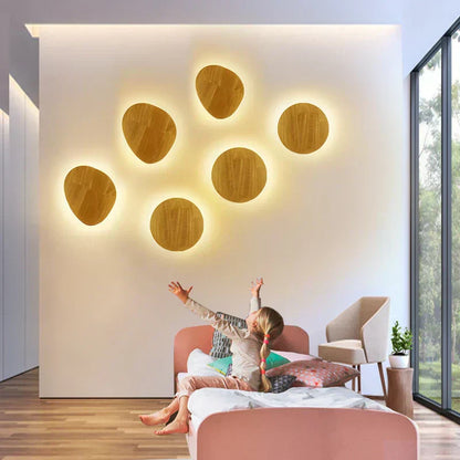 Lampe de chevet Murale Bois Circulaire