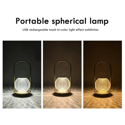 lampe de chevet sans fil en cristal