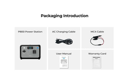 OUKITEL P800E – tragbare Powerstation 800W, Solargenerator LiFePO4 512Wh
