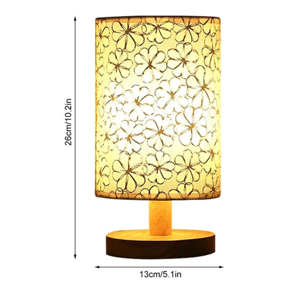 USB Bedside Lamp Night Lights LED Desk Lamp Eye Protection Nightstand Lamp Wooden Table Lamp Night Lamp Home Bedroom Decor