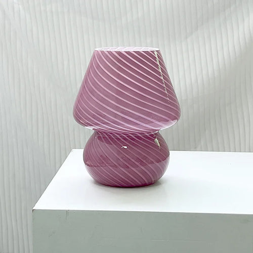 Lampe de chevet design en verre translucide