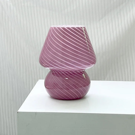 Lampe de chevet design en verre translucide