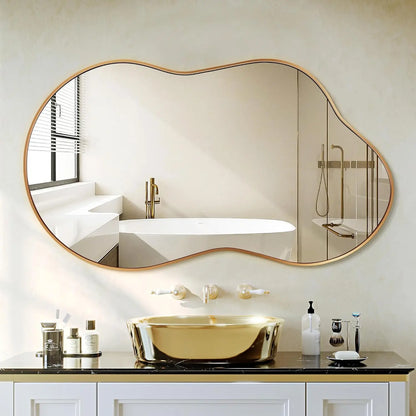 Miroir organique asymétrique en métal – Aurelia