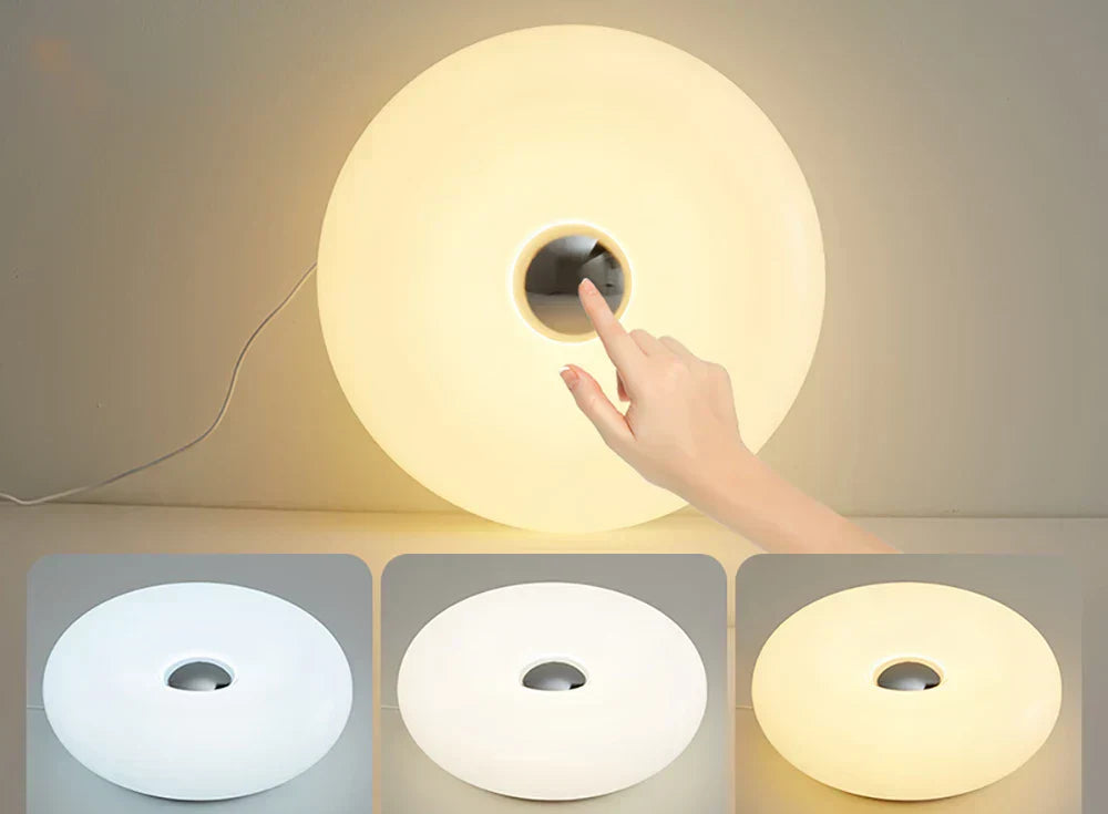 Bauhaus table lamp USB plug bedroom bedside lamp living room dining room decoration donut ambient light