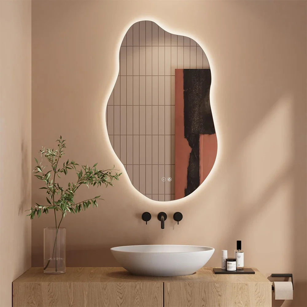 Miroir LED organique anti-buée – Nuréa