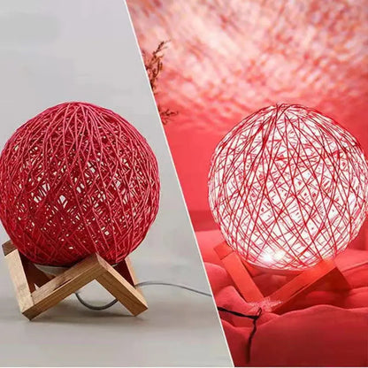 Lampe de chevet en rotin