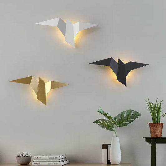 Bedside Wall Lamp Birds Metal