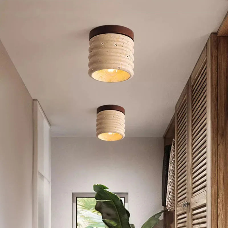 Plafonnier Design en Pierre Naturelle - Rivélis