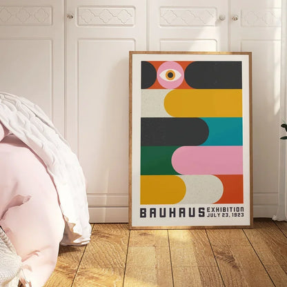 Tableau Bauhaus multicolore – style vintage design