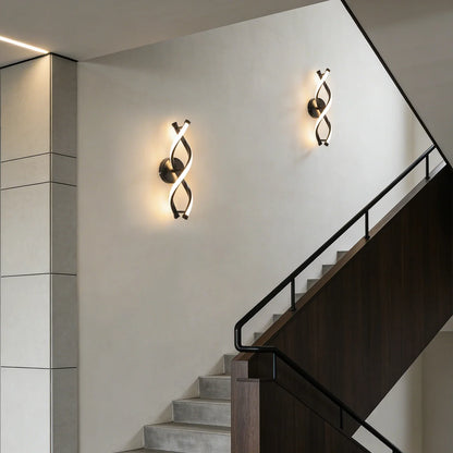 21/14/15W LED Wall Lights Modern Spiral Design Warm White Light Wall Sconce Lamp for Living Room Bedroom Hallway Stairs Indoor