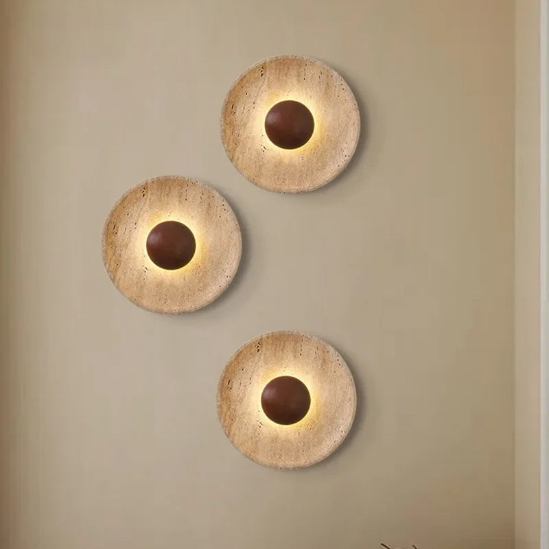 Applique Ronde en Pierre Naturelle –  Travéclipse
