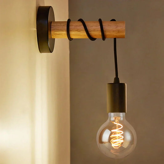 Lampe de chevet murale industrielle noire
