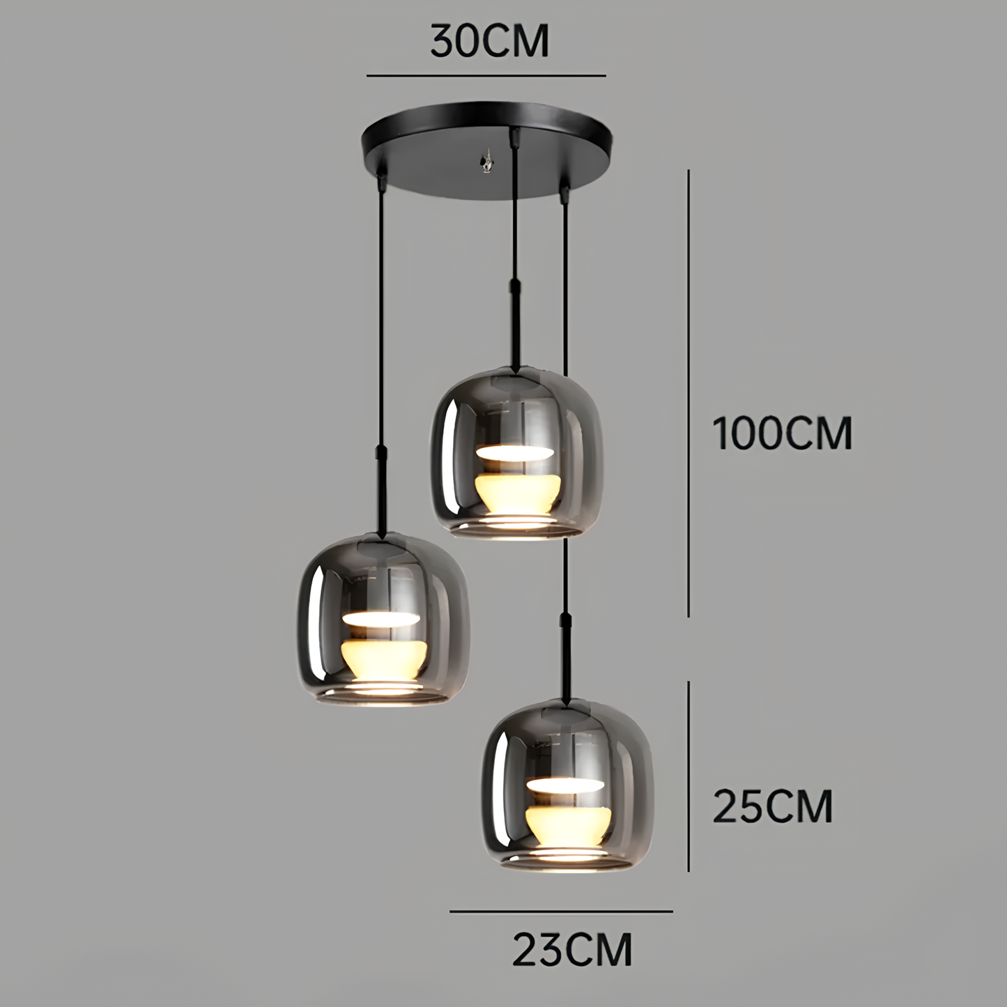 Suspension en Verre Fumé – Fumora