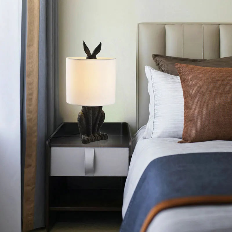 Lampe de chevet design Lapin Dorée